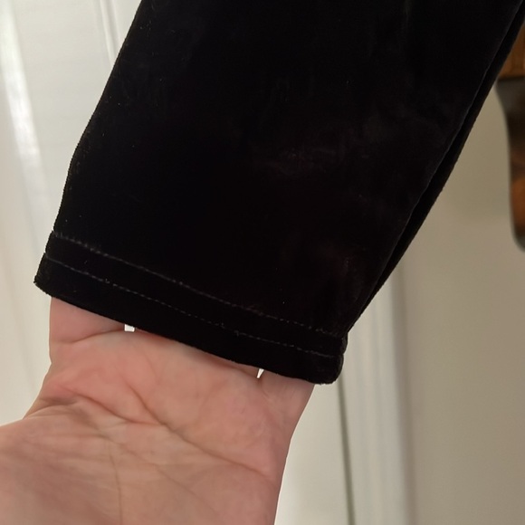 S H E I N Solid Black Velour Long Sleeve Mermaid Style Dress, Size 1XL(14), EUC. - Picture 5 of 12